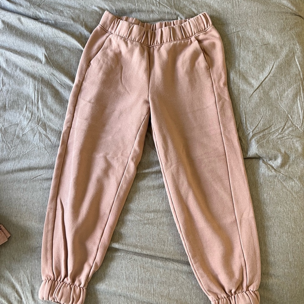Pink Elastic Waist Pants